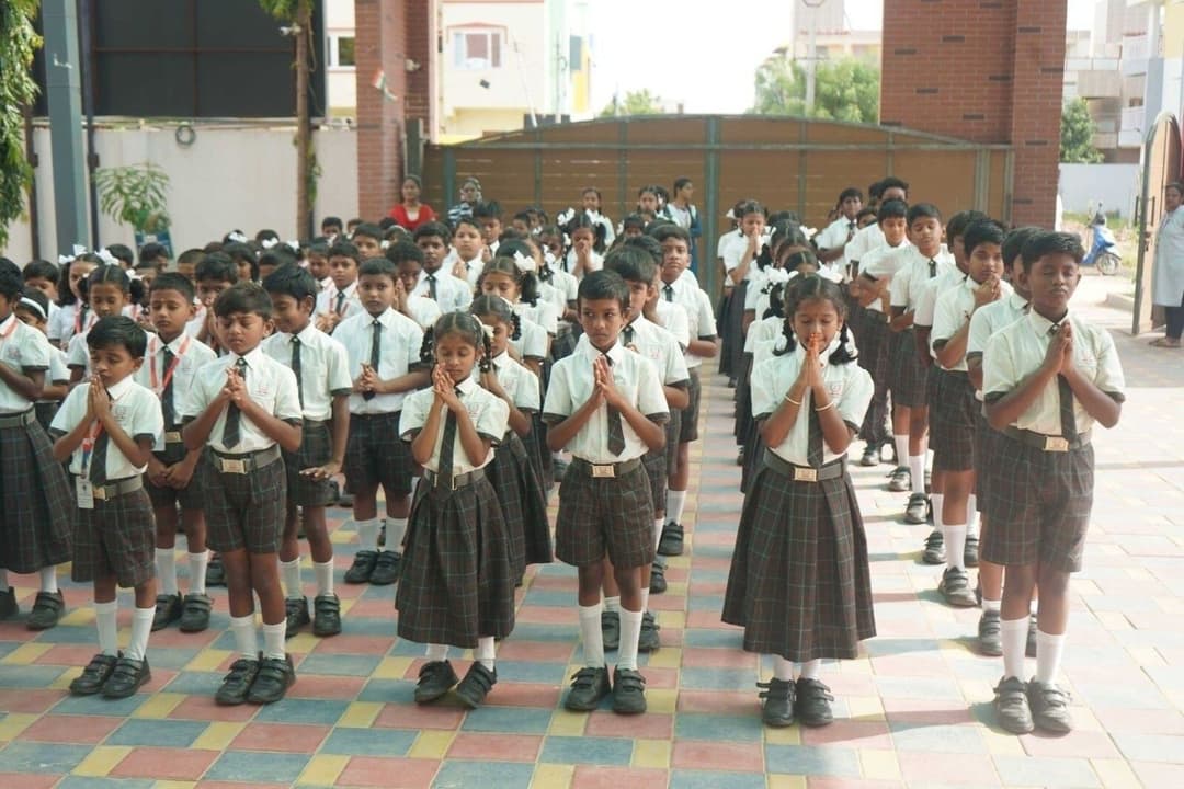 School Assembly celebration with Aadhithya School students