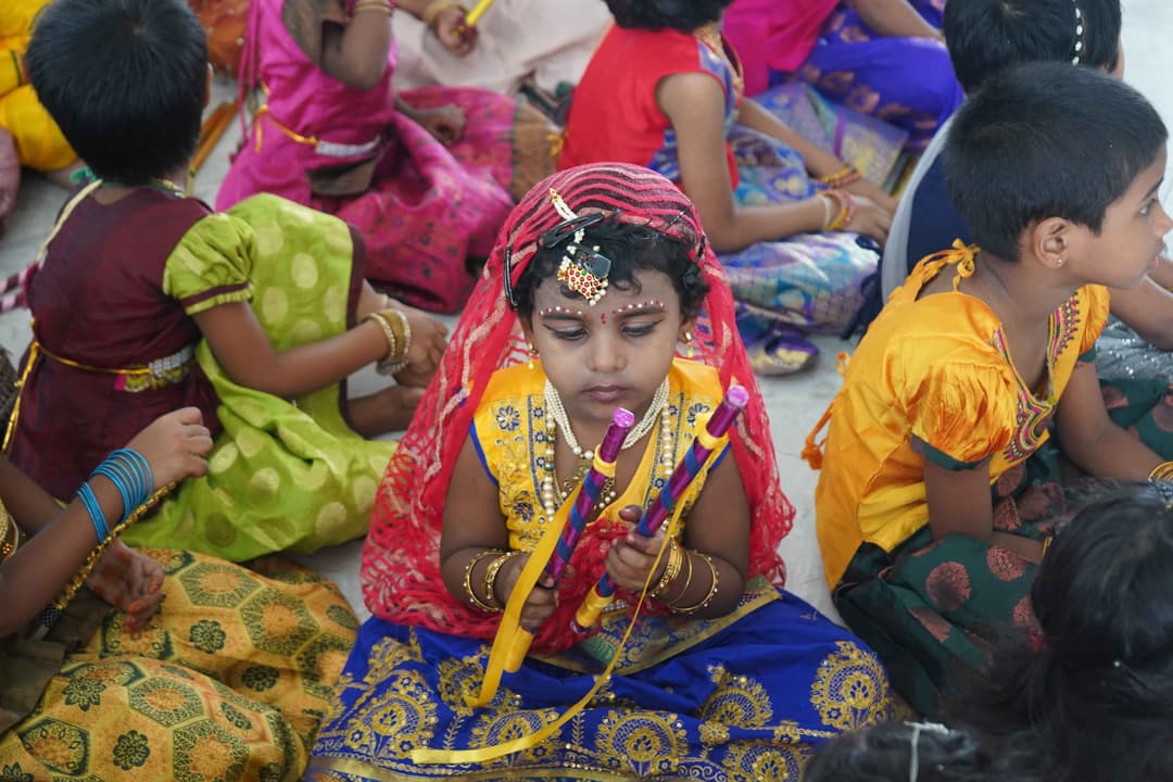 Krishna Jayanti celebration with Aadhithya School students